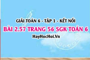 Giải bài 2.57 trang 56 Toán 6 Tập 1 SGK Kết nối tri thức